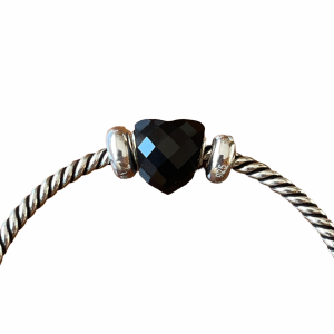 Valkyriegemsbeads Black Onyx Heart Bead